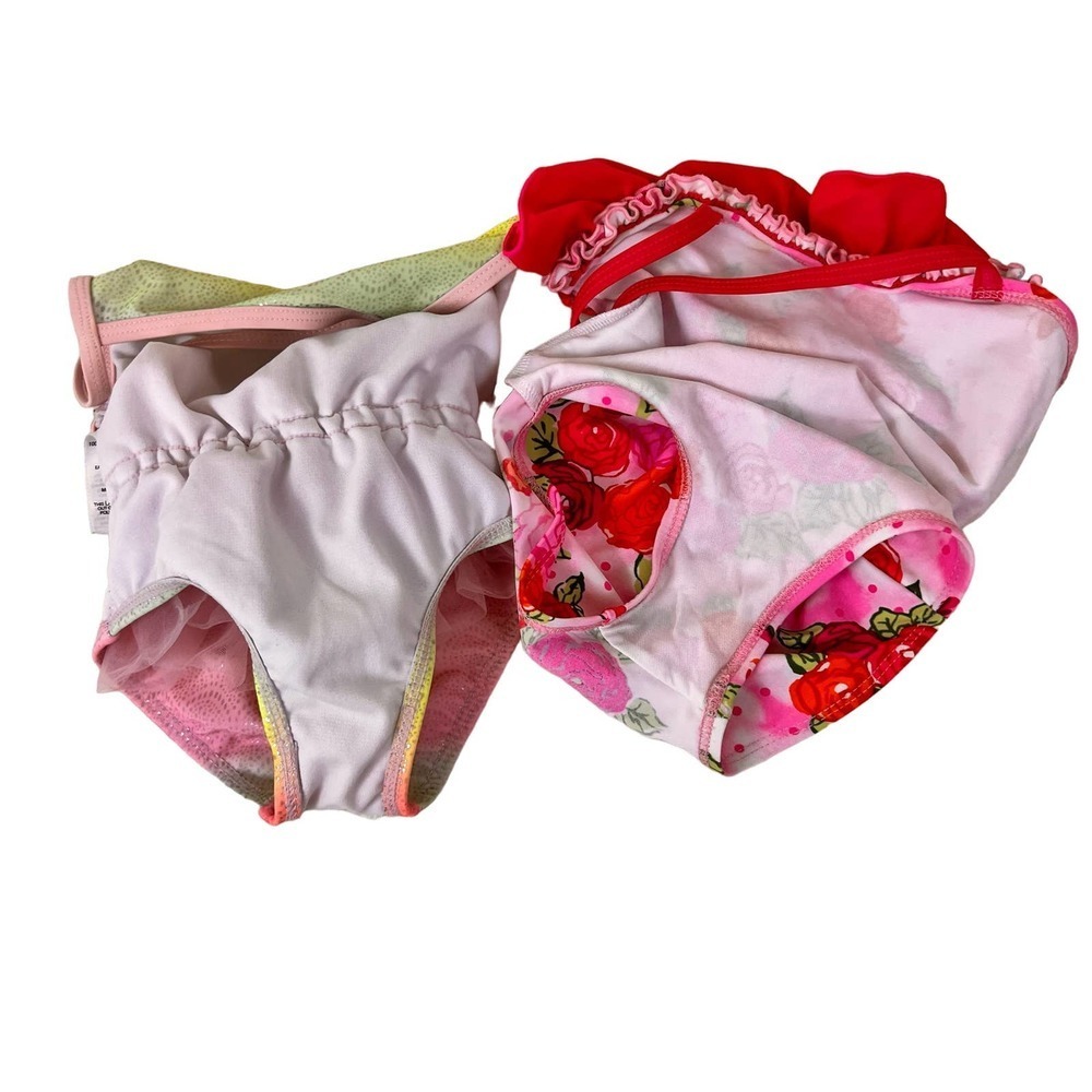 OP & Wonder Nation Girls 3T Baby girl Bundle One Piece bathing suits x2 0294 - Picture 5 of 7